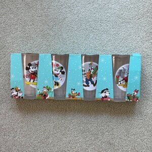 Disney Mickey Minnie Mouse Friends Holiday Christmas Set Of 4 16oz Pint Glasses